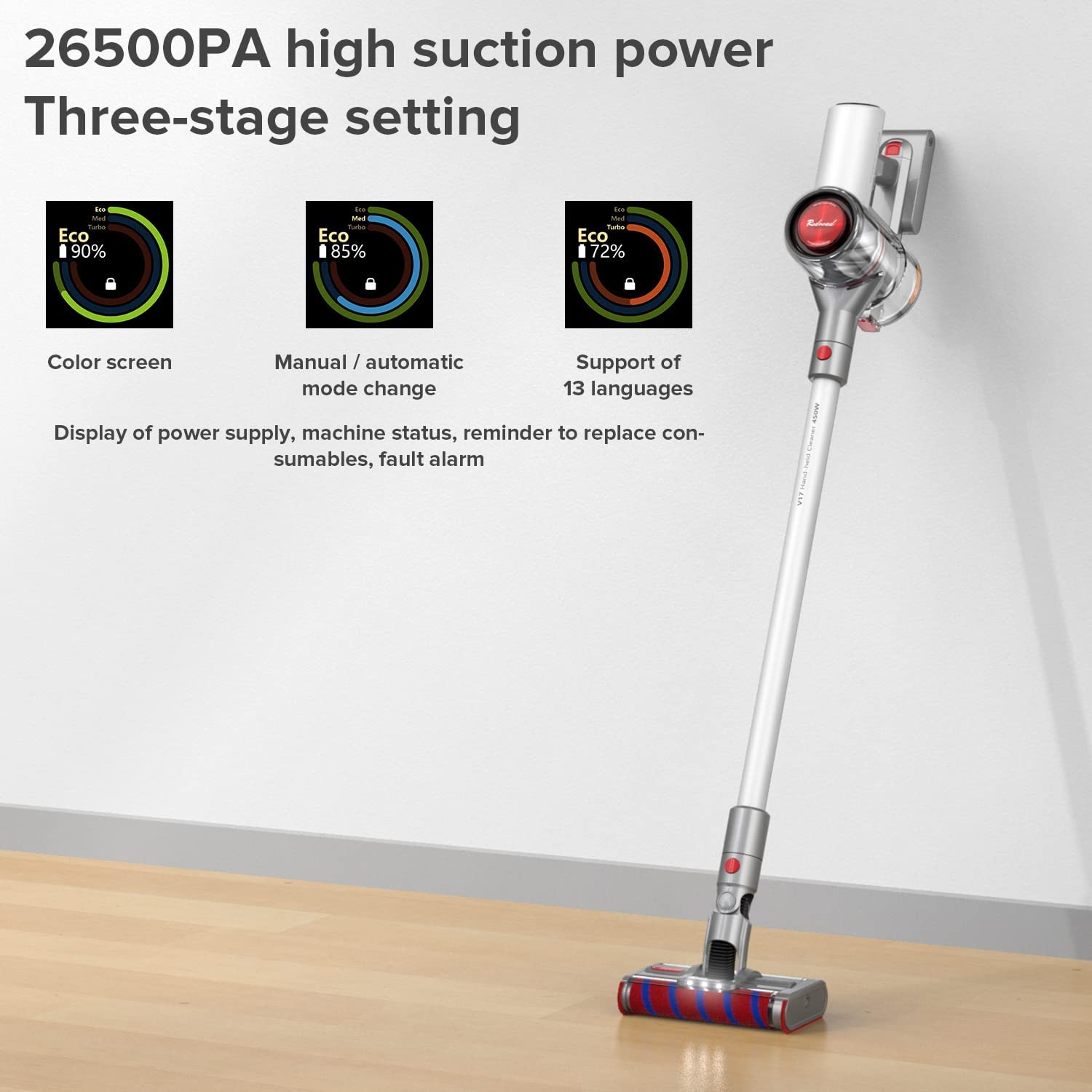 Redroad V17 10 in 1 Cordless Handheld vacuum Cleaner Redroad