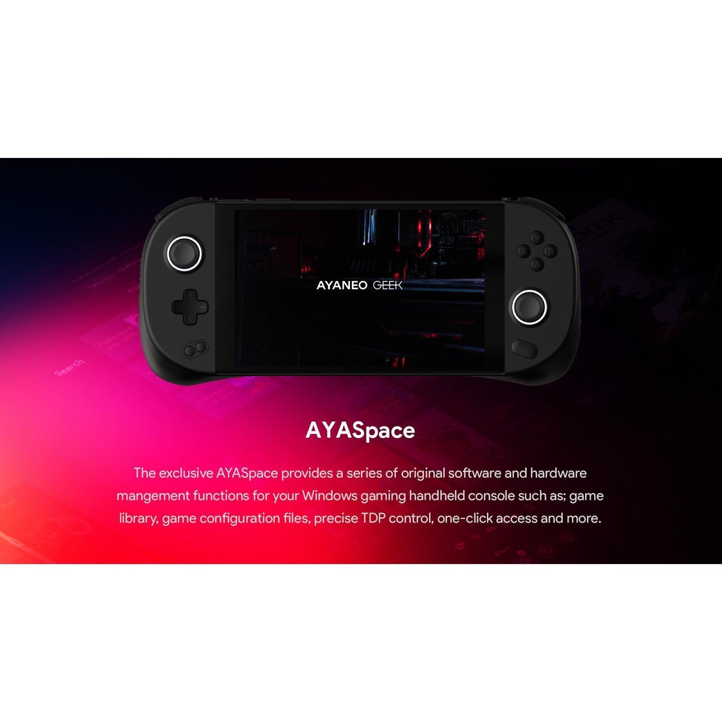 Ayaneo Geek Handheld PC Gaming Console (6800U+16GB+512GB)- Fantasy Black AYANEO
