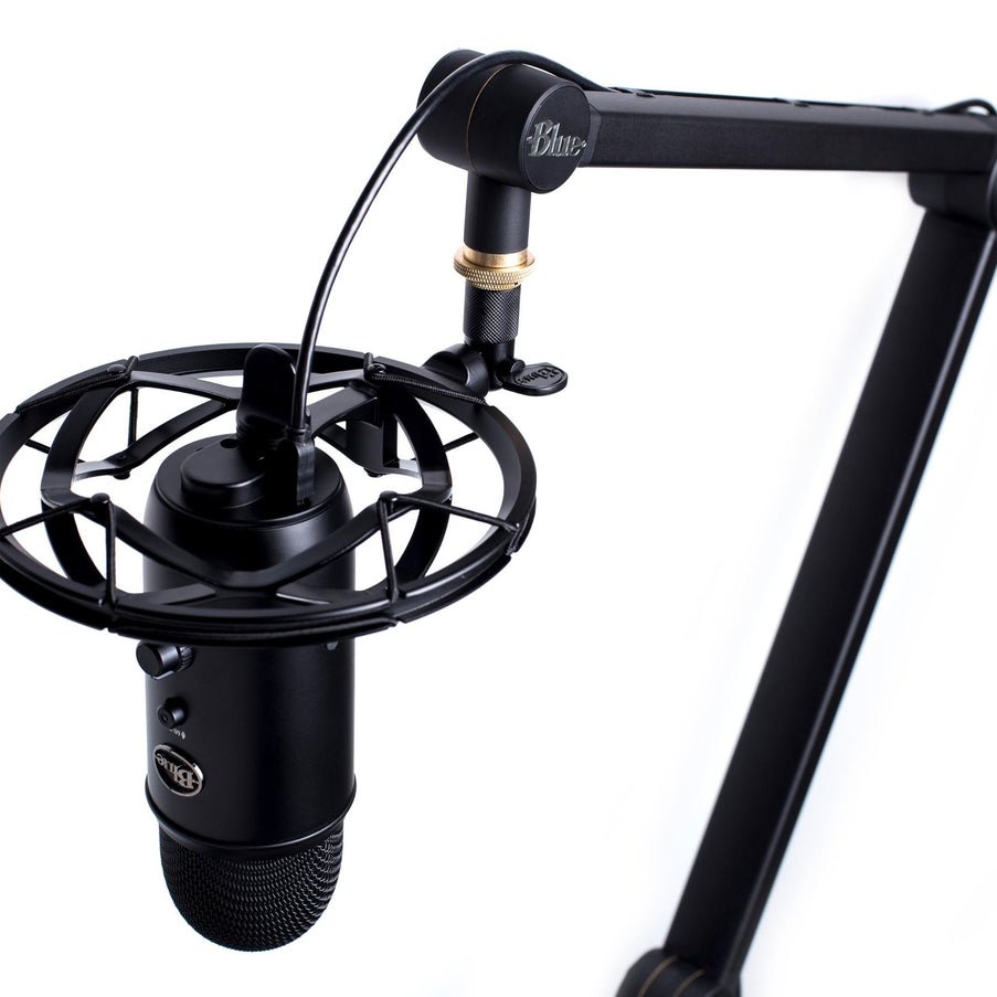 Blue Yeticaster Professional Broadcast Bundle With Yeti, Radius III & Compass Blue