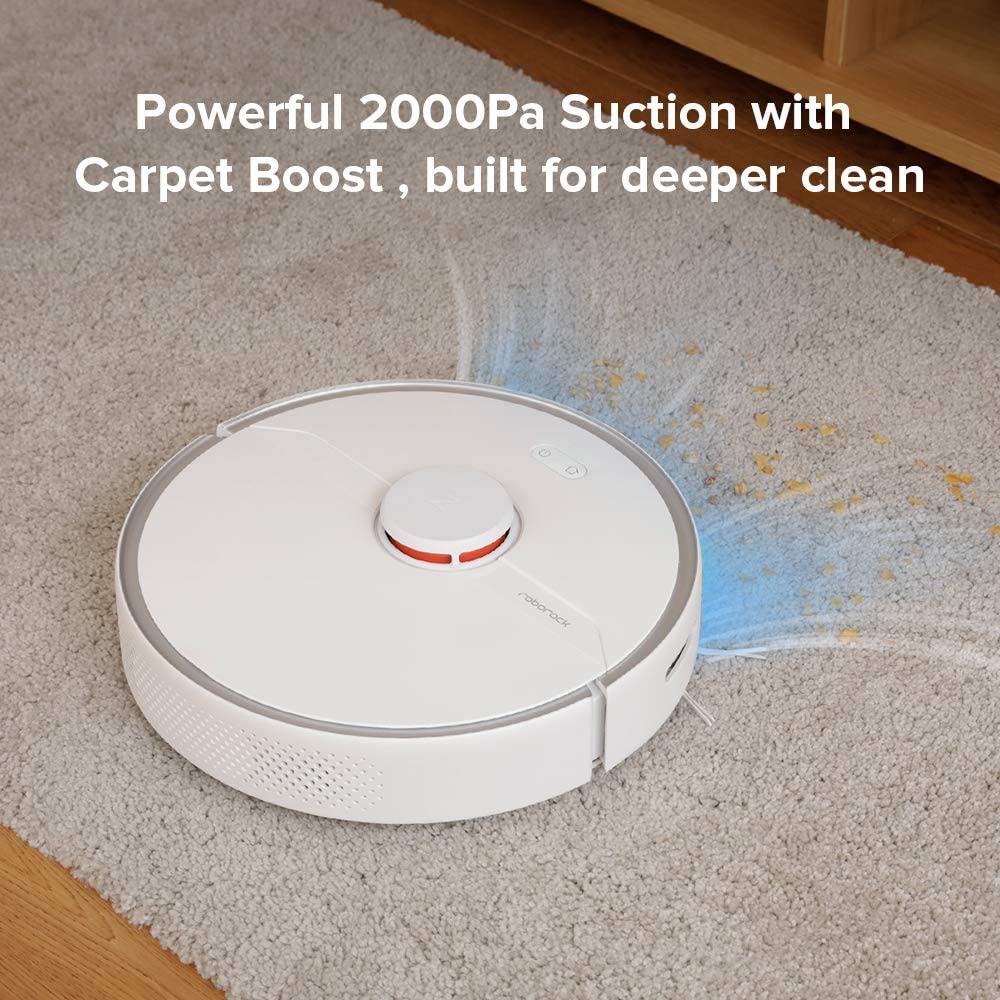 Roborock S6 Pure Robot Vacuum Cleaner and Mop - White Roborock