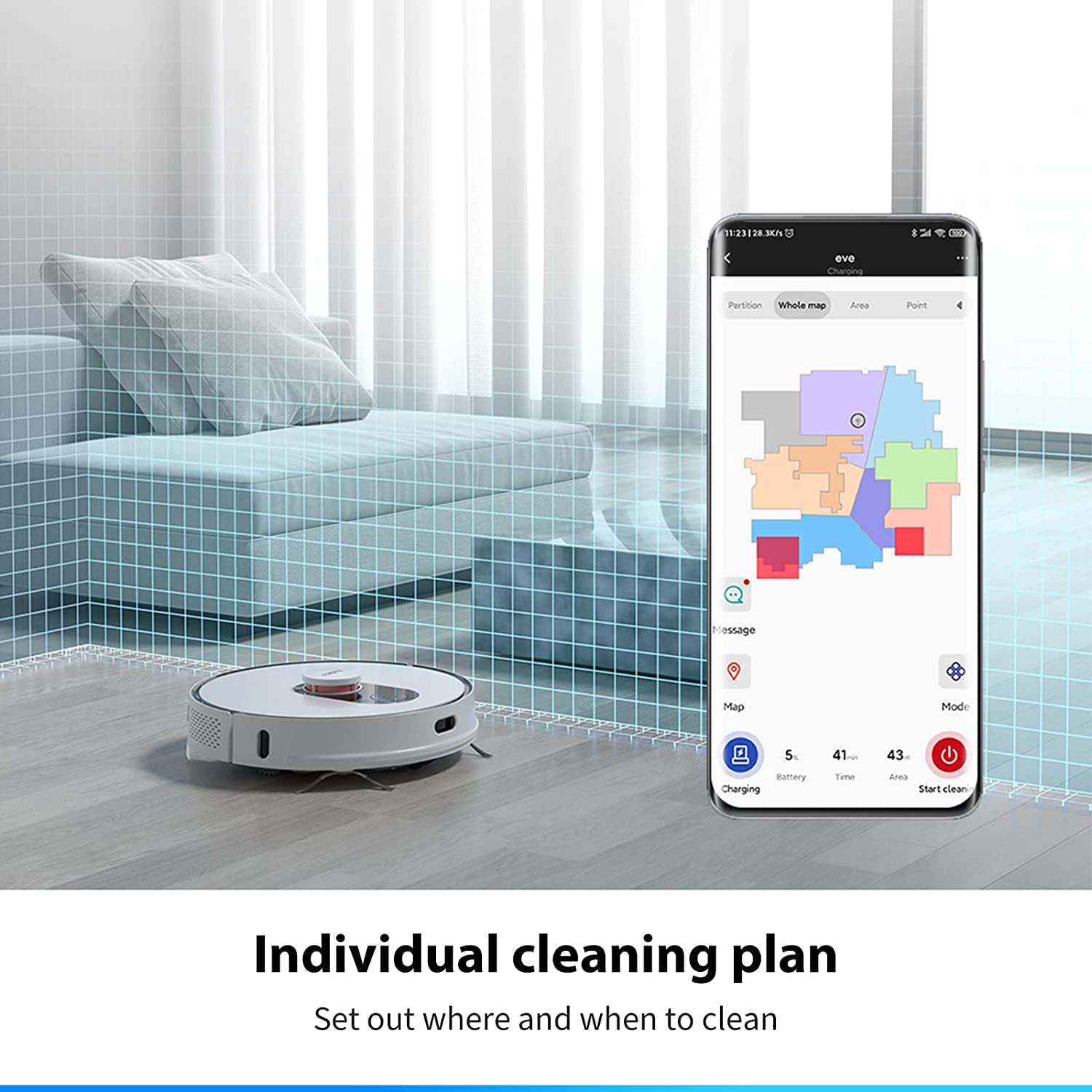 Roidmi Eve Plus Robotic Vacuum Cleaner With Self Emptying Station - White Roidmi