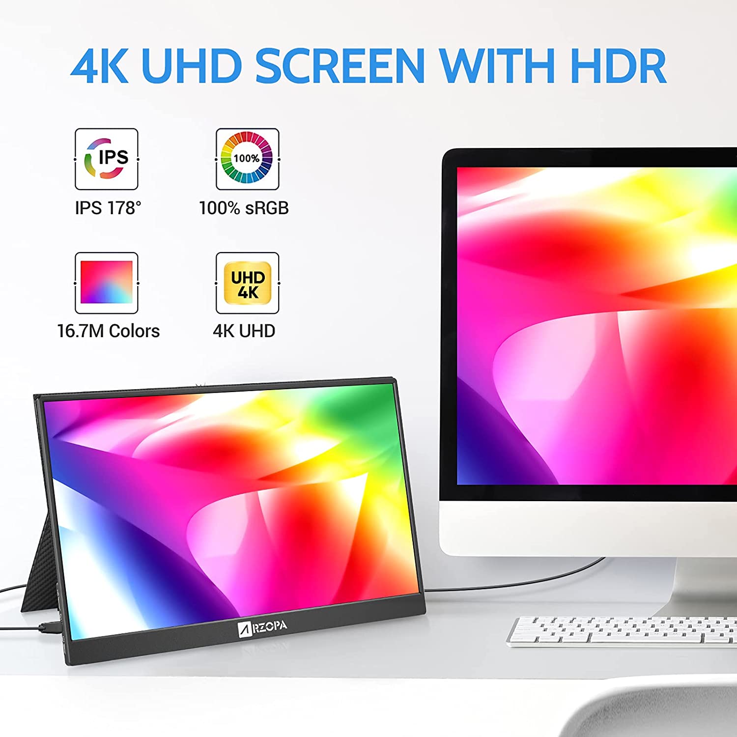 Arzopa E1 Extreme Slim 4K UHD 14 inch Gaming Portable Monitor Arzopa