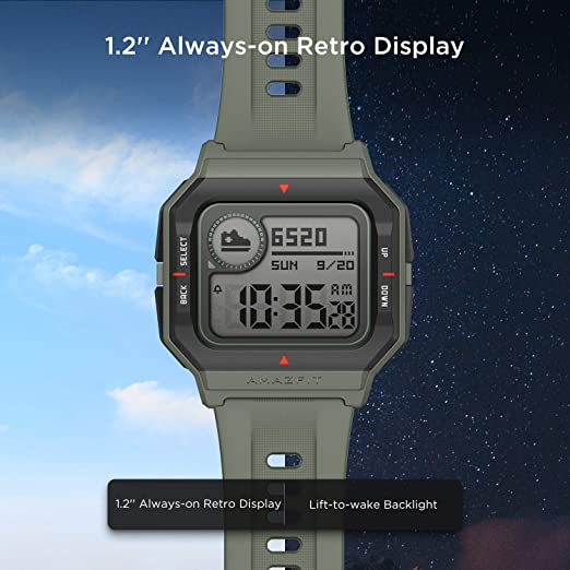 Amazfit Neo Sports Watch Smartwatch with Heart Rate Monitoring, Waterproof, Fitness and Activity Tracker - Green Amazfit