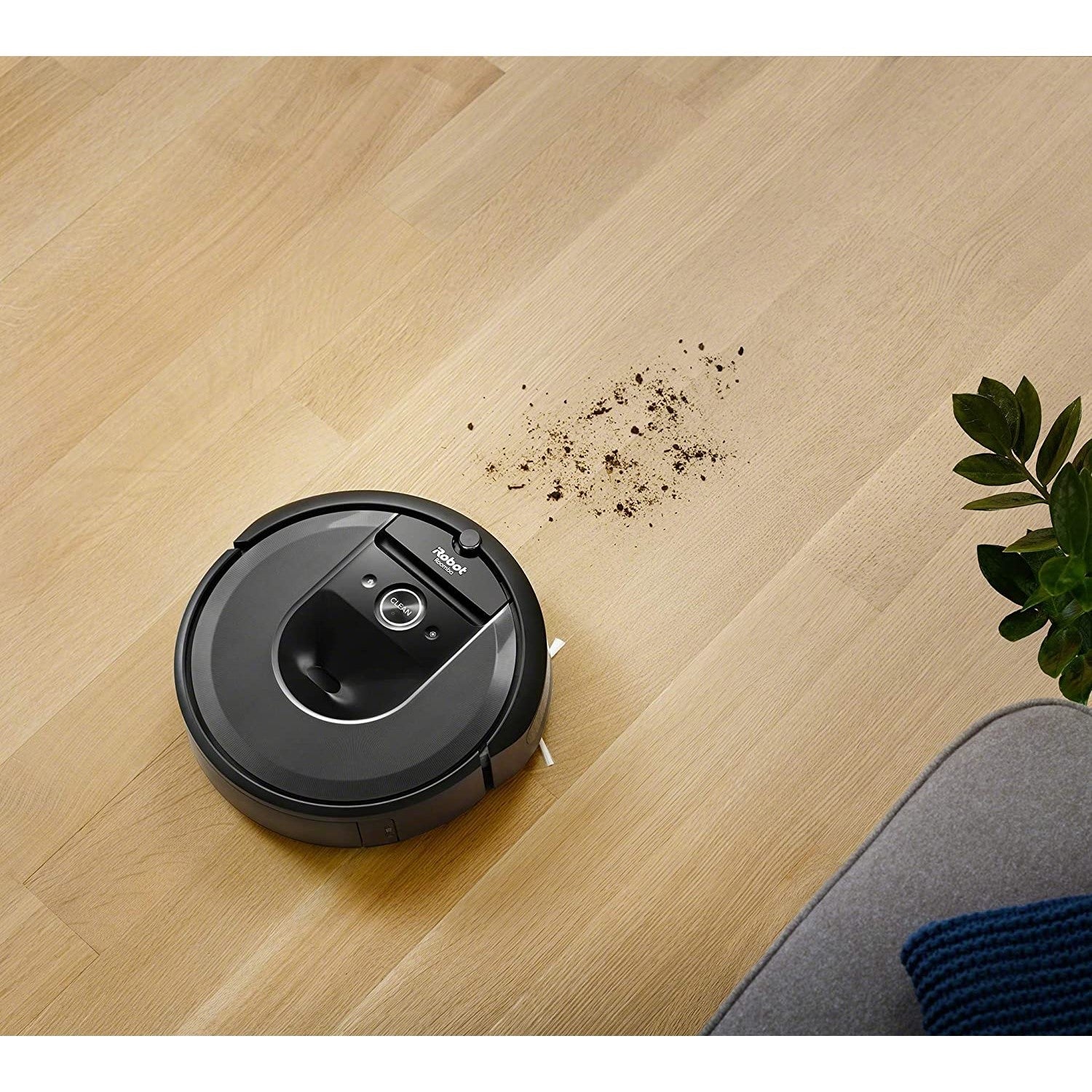 iRobot Roomba i7+ Robotic Vacuum Cleaner with Automatic Dirt Disposal - Black iRobot