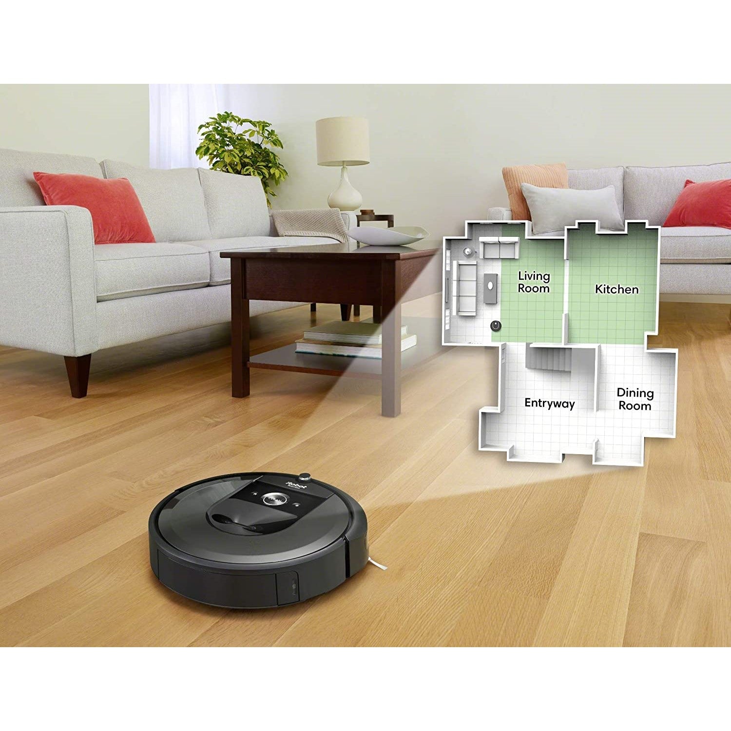 iRobot Roomba i7+ Robotic Vacuum Cleaner with Automatic Dirt Disposal - Black iRobot