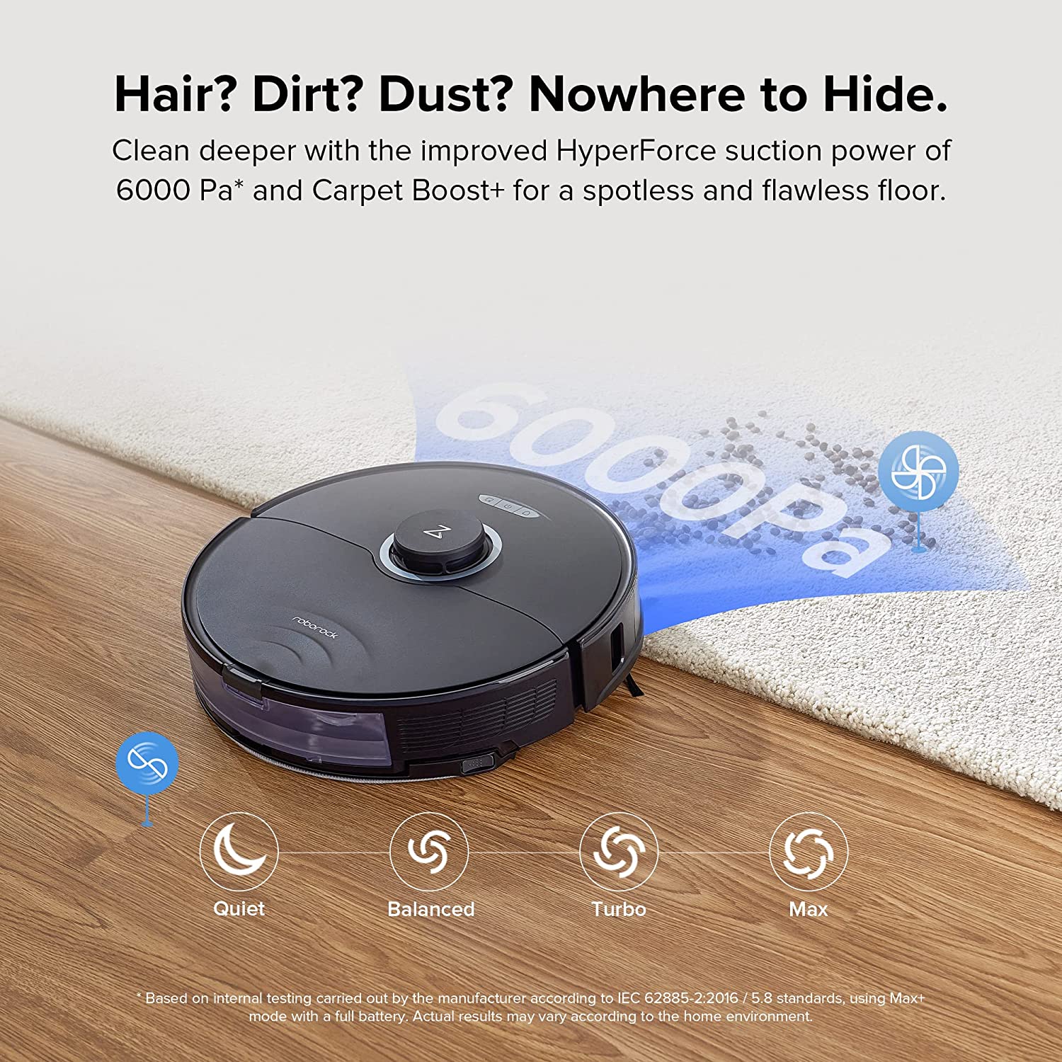 Roborock S8 Robot Vacuum Cleaner & Sonic Mop - Black Roborock