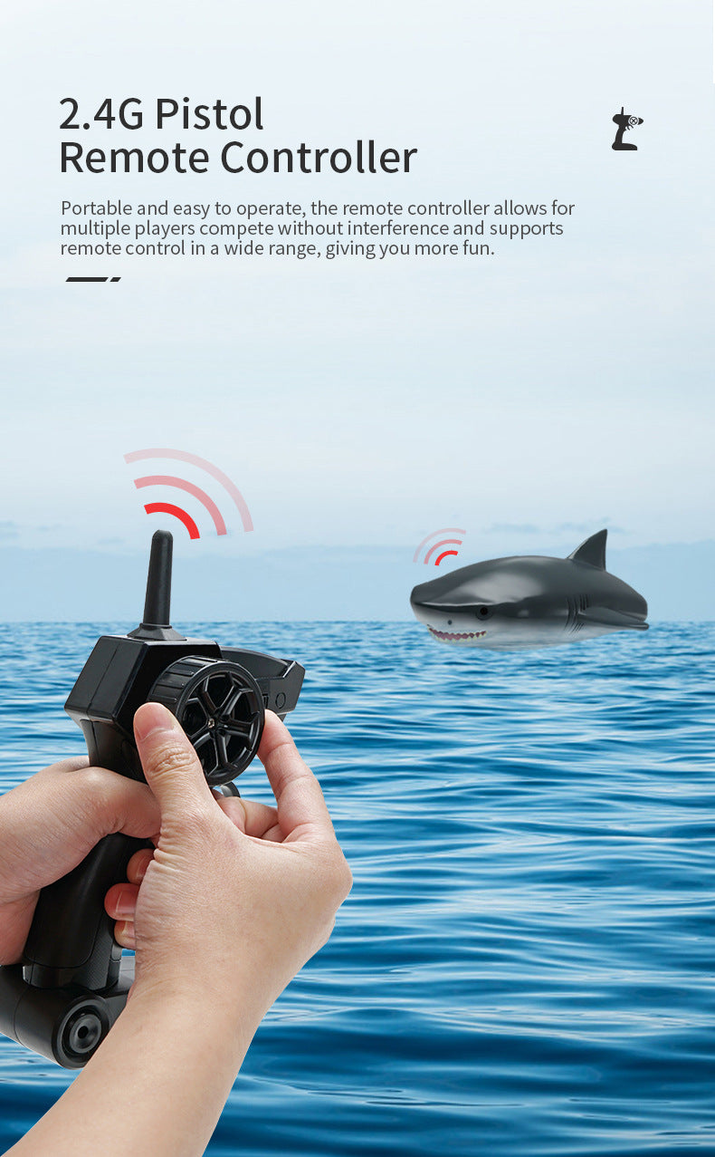 Remote Control 2 in 1 Dual Mode RC Electric Cordless Shark Speedboat Toy For Kids Tristar