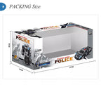 Remote Control Transforming Lamborghini Robot Police Toy Car - Black Tristar