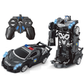 Remote Control Transforming Lamborghini Robot Police Toy Car - Black Tristar