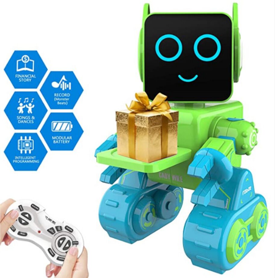 JJRC Cady Wile 2.4G Intelligent Remote Control Robot Advisor RC Toy Coin Bank Gift for Kids Tristar