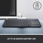 Logitech K400 Plus Wireless Keyboard with Touchpad Logitech