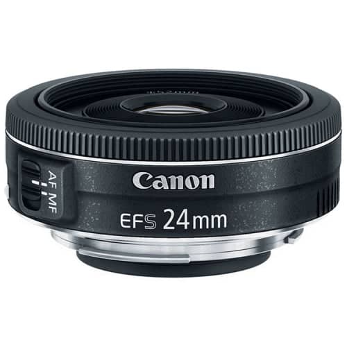 Canon EFS 24mm f/2.8 STM Camera Lens - Black Canon