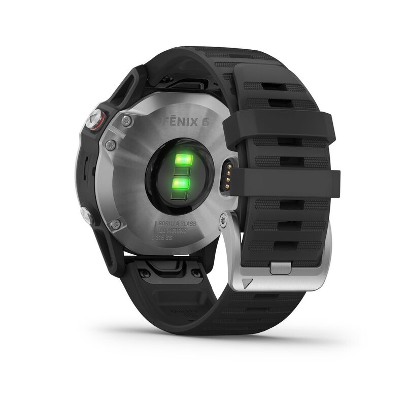 Garmin Fenix 6 Premium Multisport GPS Smartwatch - Silver With Black Band Garmin