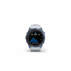 Garmin Fenix 7 Sapphire Solar  touchscreen - Mineral Blue DLC Titanium with Whitestone Band Garmin