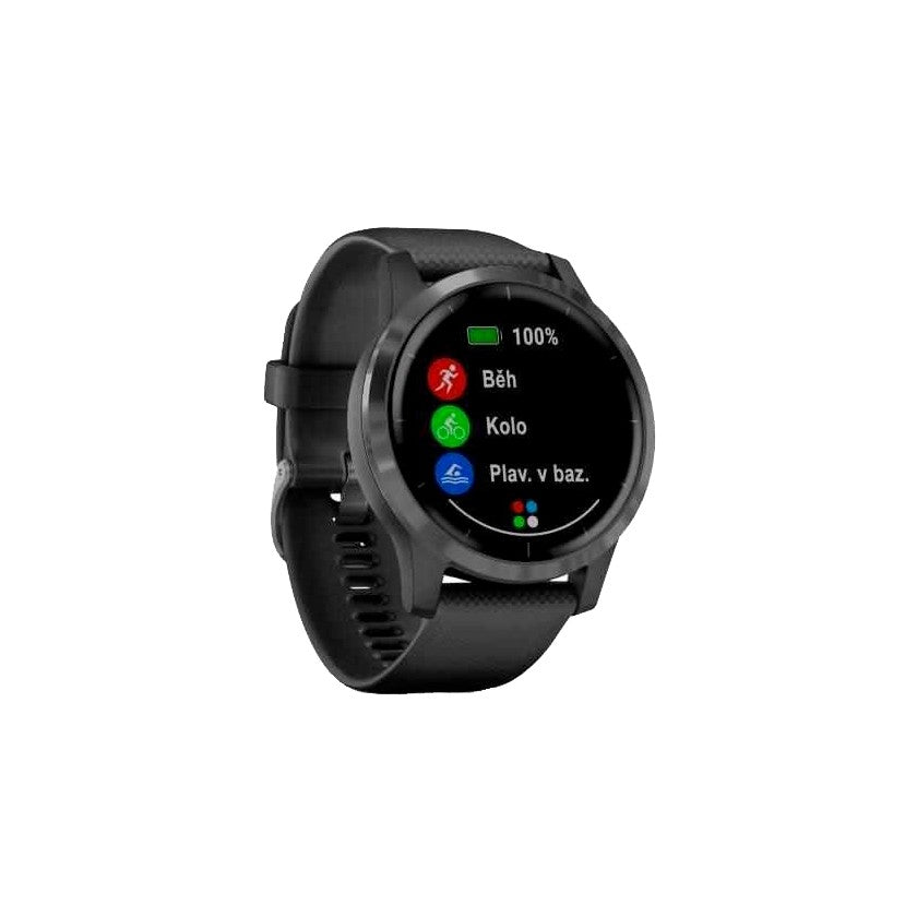 Garmin Vivoactive 4 GPS Fitness Smartwatch, Grey with Black Band Garmin