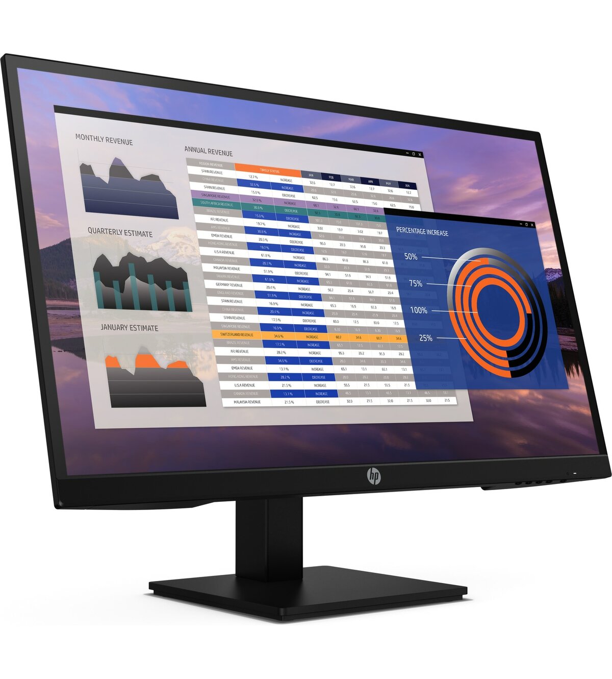 HP ProDisplay P27h G4 27 inch FHD Height Adjustable Monitor (7VH95AA) hp