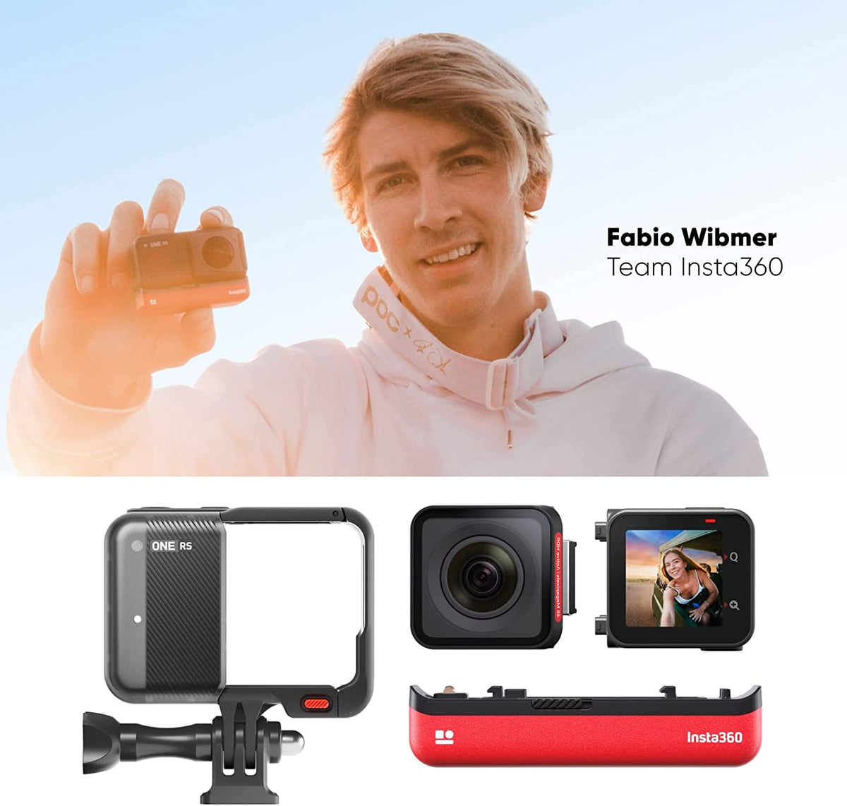 Insta360 ONE RS 4K Edition – Waterproof 4K 60fps Action Camera, 48MP Photos Insta360