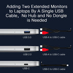 Dual Portable Triple Fold 1080P IPS FHD Monitor Screen Extender Tristar