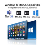 Dual Portable Triple Fold 1080P IPS FHD Monitor Screen Extender Tristar
