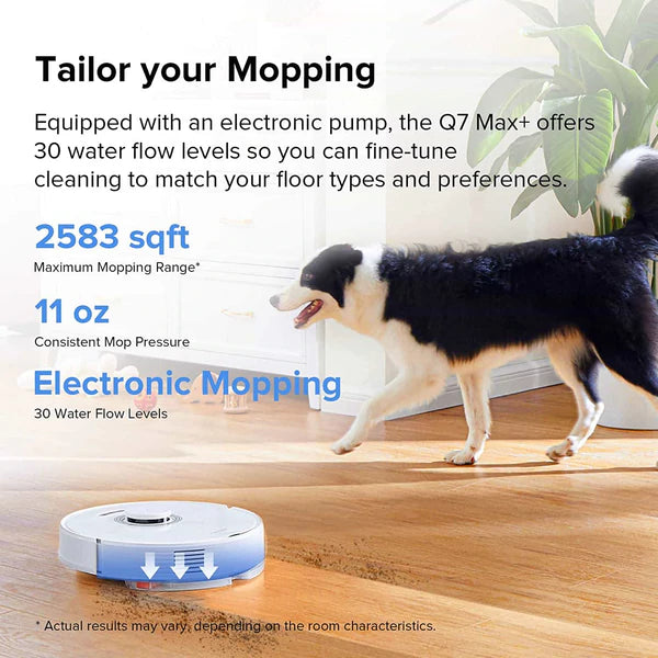 Roborock Q7 Max+ Plus Robot Vacuum and Mop Cleaner with Auto-Empty Dock - White Roborock