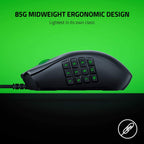 Razer Naga X Wired MMO Gaming Mouse - Black ( Open Never Used) Razer