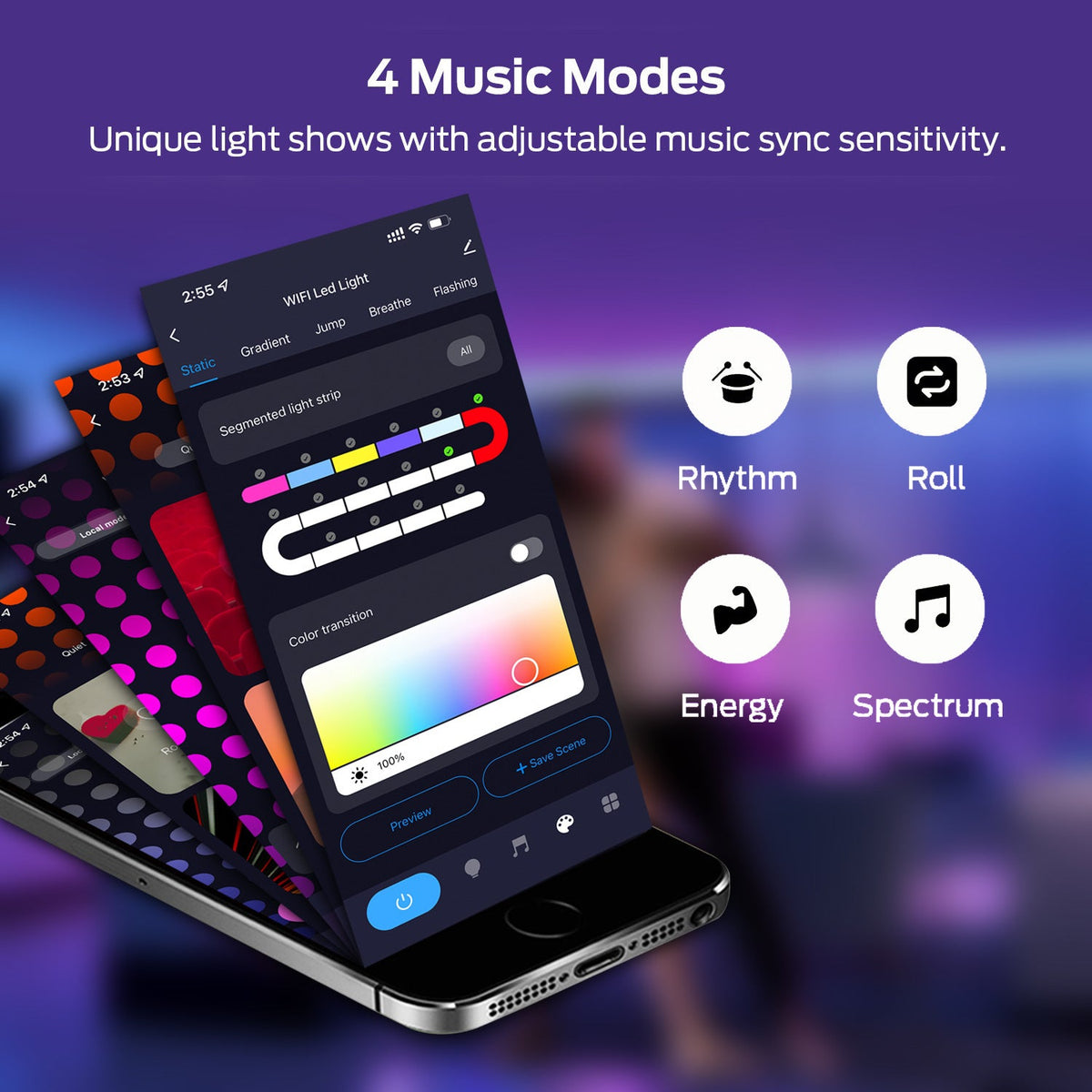 RGB Ambient Light Bar Floor Lamp with App Control Tristar Online