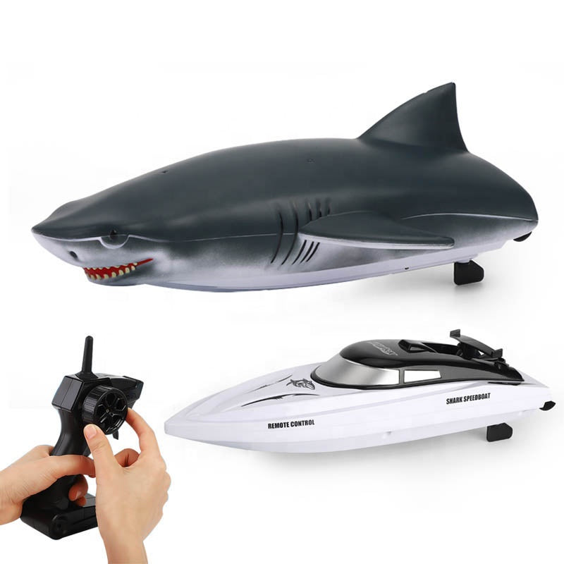 Remote Control 2 in 1 Dual Mode RC Electric Cordless Shark Speedboat Toy For Kids Tristar